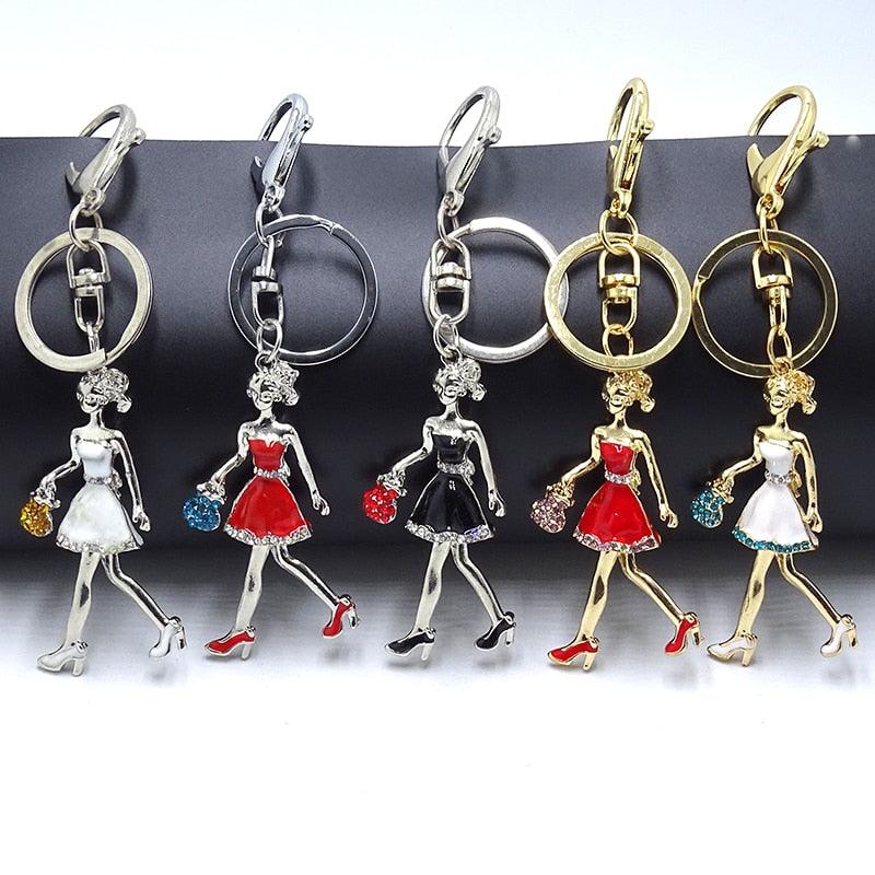 Creative Jewelry Pendant Key Ring Alloy Rhinestone Butterfly Fairy Key Ring Handbag Pendant Car Key Ring Female Jewelry Gift Butterfly Wing Fairy Keychain Rhinestone Dancing Ballet Car Keychain