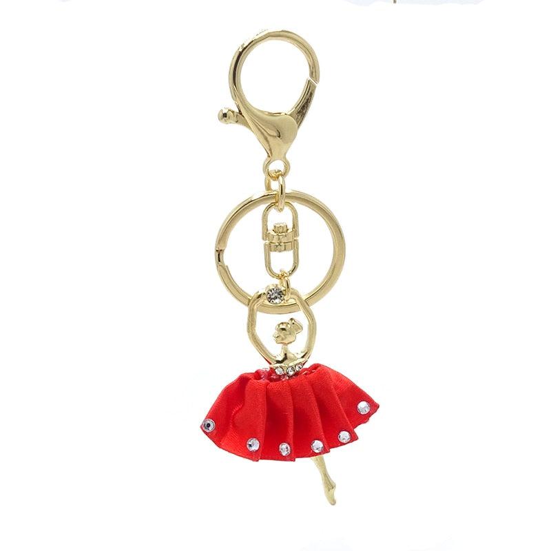 Creative Jewelry Pendant Key Ring Alloy Rhinestone Butterfly Fairy Key Ring Handbag Pendant Car Key Ring Female Jewelry Gift Butterfly Wing Fairy Keychain Rhinestone Dancing Ballet Car Keychain