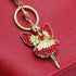 Creative Jewelry Pendant Key Ring Alloy Rhinestone Butterfly Fairy Key Ring Handbag Pendant Car Key Ring Female Jewelry Gift Butterfly Wing Fairy Keychain Rhinestone Dancing Ballet Car Keychain