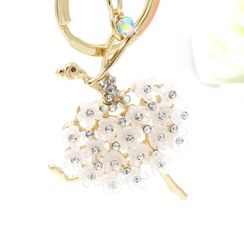 Creative Jewelry Pendant Key Ring Alloy Rhinestone Butterfly Fairy Key Ring Handbag Pendant Car Key Ring Female Jewelry Gift Butterfly Wing Fairy Keychain Rhinestone Dancing Ballet Car Keychain