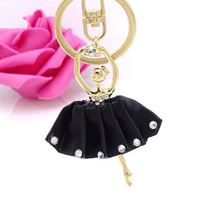 Creative Jewelry Pendant Key Ring Alloy Rhinestone Butterfly Fairy Key Ring Handbag Pendant Car Key Ring Female Jewelry Gift Butterfly Wing Fairy Keychain Rhinestone Dancing Ballet Car Keychain