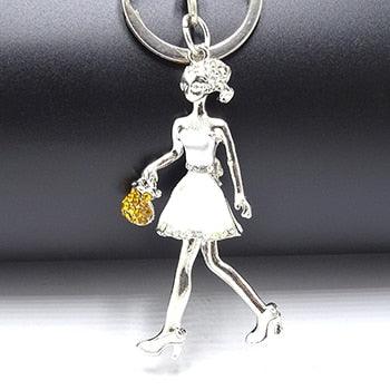 Creative Jewelry Pendant Key Ring Alloy Rhinestone Butterfly Fairy Key Ring Handbag Pendant Car Key Ring Female Jewelry Gift Butterfly Wing Fairy Keychain Rhinestone Dancing Ballet Car Keychain