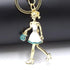 Creative Jewelry Pendant Key Ring Alloy Rhinestone Butterfly Fairy Key Ring Handbag Pendant Car Key Ring Female Jewelry Gift Butterfly Wing Fairy Keychain Rhinestone Dancing Ballet Car Keychain