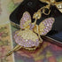 Creative Jewelry Pendant Key Ring Alloy Rhinestone Butterfly Fairy Key Ring Handbag Pendant Car Key Ring Female Jewelry Gift Butterfly Wing Fairy Keychain Rhinestone Dancing Ballet Car Keychain