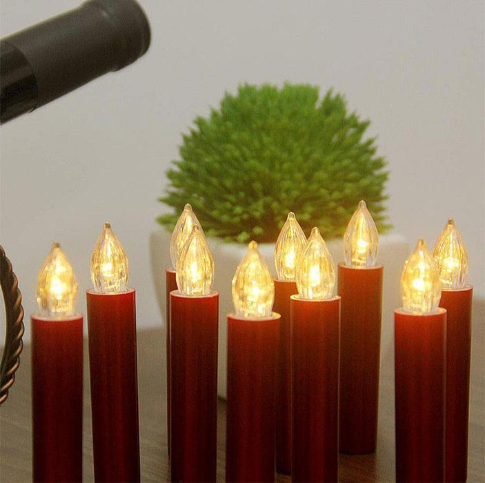 Creative LED Candle Lamp Simulation Flame Tea Light Home Birthday Christmas Candle Battery Operated Flameless LED Candles Lights Ideal For Thanksgiving Table Christmas Home Dec Party Wedding Candles Safety Home Decoration