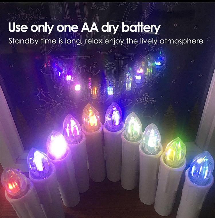 Creative LED Candle Lamp Simulation Flame Tea Light Home Birthday Christmas Candle Battery Operated Flameless LED Candles Lights Ideal For Thanksgiving Table Christmas Home Dec Party Wedding Candles Safety Home Decoration