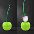 Creative Lovely Cherry Shape Lavatory Brush Toilet Brush And Holder Set Cleaning Bathroom Toilet Accessories Cherry Shape Toilet Brush Standing Toilet Brush Set  Compact Household Bathroom Cherry Toilet Brush