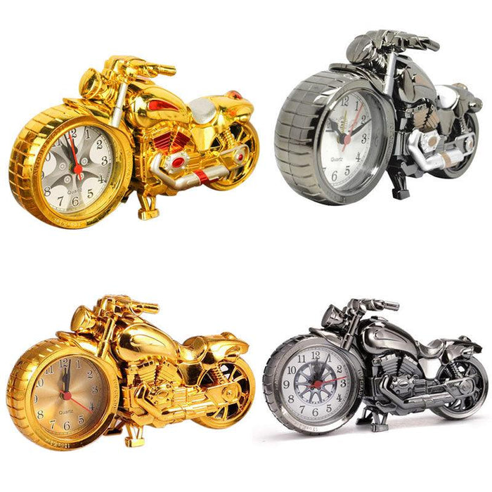 Creative Motorcycle Motorbike Pattern Non Ticking Analog Alarm Clock  Alarm Clock Desk Clock Creative Home Birthday Gift Cool Clock