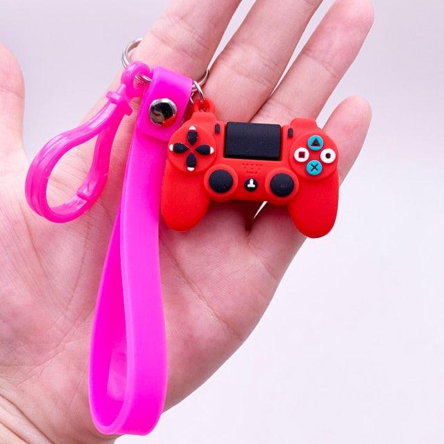 Creative PVC Simulation Joystick Game Machine Handle Keychain Video Game Controller Keychains Game Controller Handle Key Ring Video Game Keychain Pendant For Video Game Party Favors Model Key Chain Pendant Men Women Holder Trinket Gift