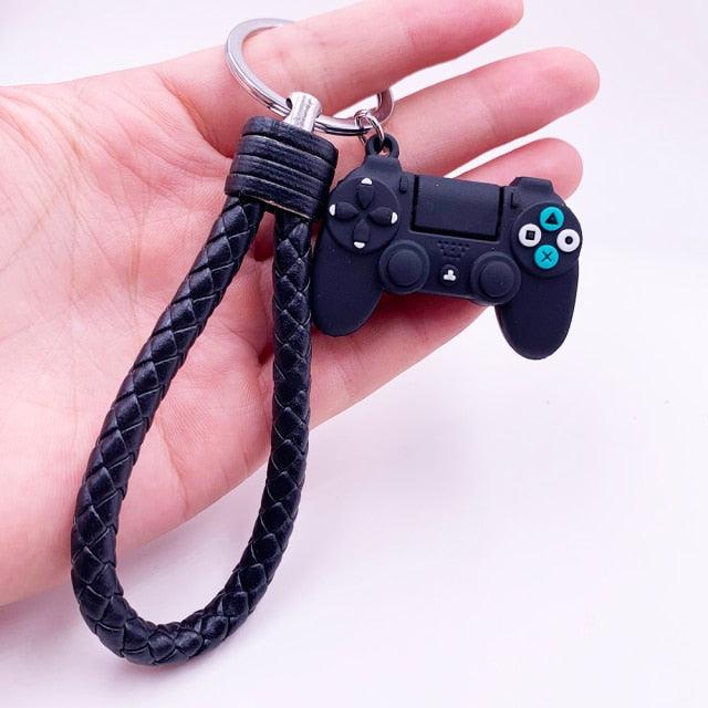 Creative PVC Simulation Joystick Game Machine Handle Keychain Video Game Controller Keychains Game Controller Handle Key Ring Video Game Keychain Pendant For Video Game Party Favors Model Key Chain Pendant Men Women Holder Trinket Gift