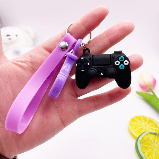 Creative PVC Simulation Joystick Game Machine Handle Keychain Video Game Controller Keychains Game Controller Handle Key Ring Video Game Keychain Pendant For Video Game Party Favors Model Key Chain Pendant Men Women Holder Trinket Gift