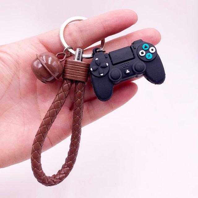 Creative PVC Simulation Joystick Game Machine Handle Keychain Video Game Controller Keychains Game Controller Handle Key Ring Video Game Keychain Pendant For Video Game Party Favors Model Key Chain Pendant Men Women Holder Trinket Gift