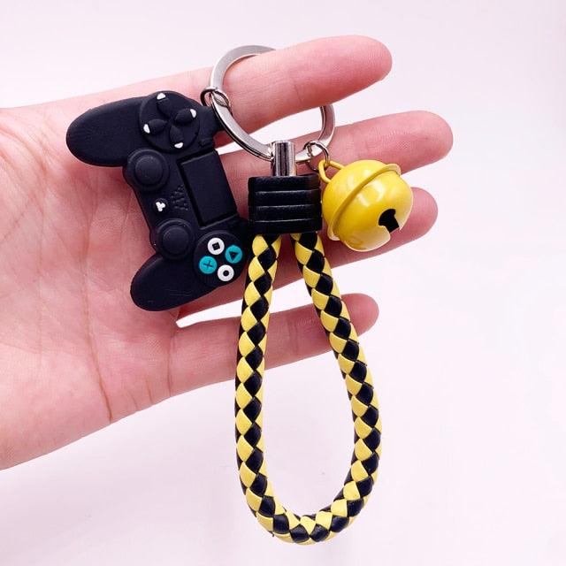 Creative PVC Simulation Joystick Game Machine Handle Keychain Video Game Controller Keychains Game Controller Handle Key Ring Video Game Keychain Pendant For Video Game Party Favors Model Key Chain Pendant Men Women Holder Trinket Gift