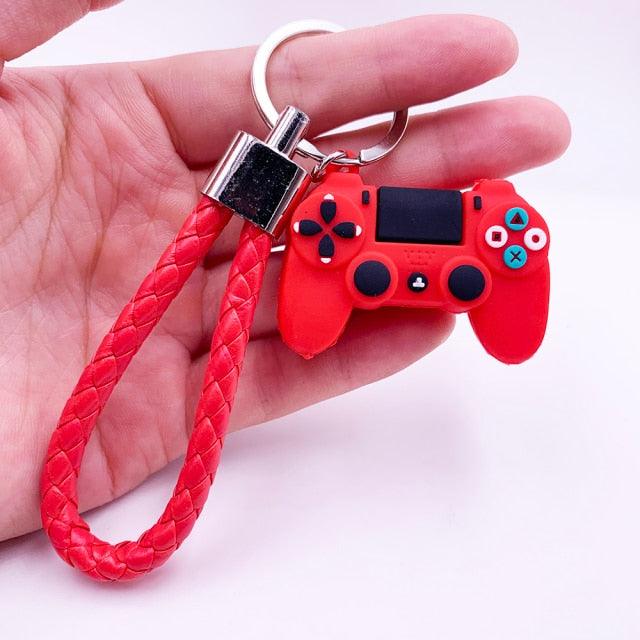 Creative PVC Simulation Joystick Game Machine Handle Keychain Video Game Controller Keychains Game Controller Handle Key Ring Video Game Keychain Pendant For Video Game Party Favors Model Key Chain Pendant Men Women Holder Trinket Gift