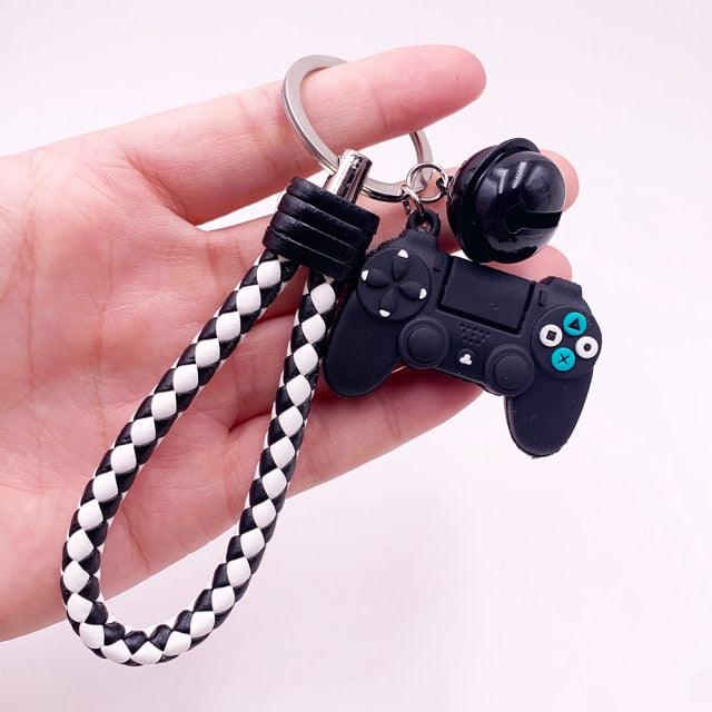 Creative PVC Simulation Joystick Game Machine Handle Keychain Video Game Controller Keychains Game Controller Handle Key Ring Video Game Keychain Pendant For Video Game Party Favors Model Key Chain Pendant Men Women Holder Trinket Gift