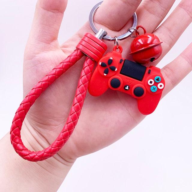 Creative PVC Simulation Joystick Game Machine Handle Keychain Video Game Controller Keychains Game Controller Handle Key Ring Video Game Keychain Pendant For Video Game Party Favors Model Key Chain Pendant Men Women Holder Trinket Gift