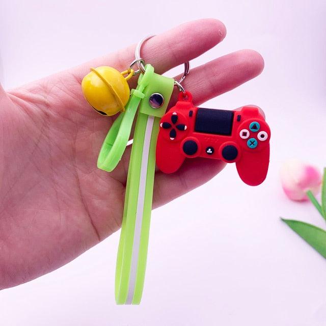 Creative PVC Simulation Joystick Game Machine Handle Keychain Video Game Controller Keychains Game Controller Handle Key Ring Video Game Keychain Pendant For Video Game Party Favors Model Key Chain Pendant Men Women Holder Trinket Gift