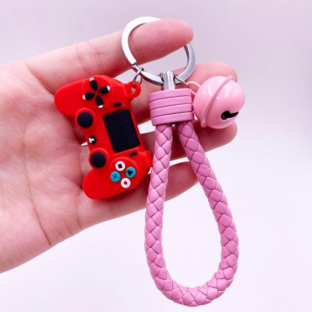 Creative PVC Simulation Joystick Game Machine Handle Keychain Video Game Controller Keychains Game Controller Handle Key Ring Video Game Keychain Pendant For Video Game Party Favors Model Key Chain Pendant Men Women Holder Trinket Gift