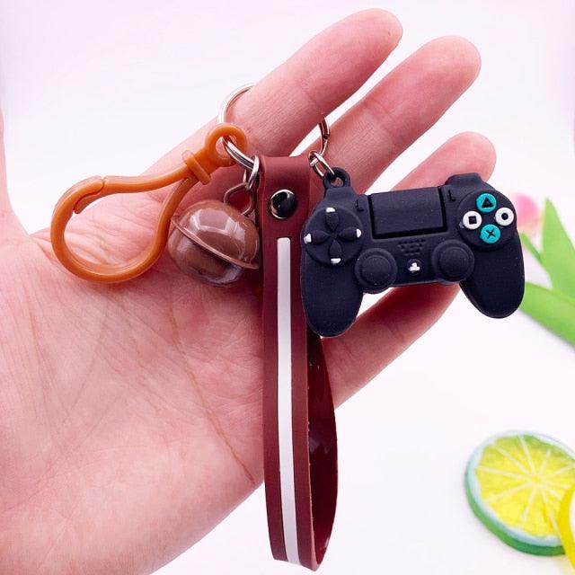 Creative PVC Simulation Joystick Game Machine Handle Keychain Video Game Controller Keychains Game Controller Handle Key Ring Video Game Keychain Pendant For Video Game Party Favors Model Key Chain Pendant Men Women Holder Trinket Gift