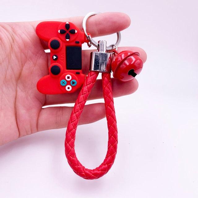 Creative PVC Simulation Joystick Game Machine Handle Keychain Video Game Controller Keychains Game Controller Handle Key Ring Video Game Keychain Pendant For Video Game Party Favors Model Key Chain Pendant Men Women Holder Trinket Gift