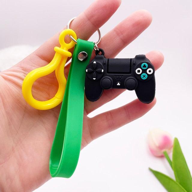 Creative PVC Simulation Joystick Game Machine Handle Keychain Video Game Controller Keychains Game Controller Handle Key Ring Video Game Keychain Pendant For Video Game Party Favors Model Key Chain Pendant Men Women Holder Trinket Gift