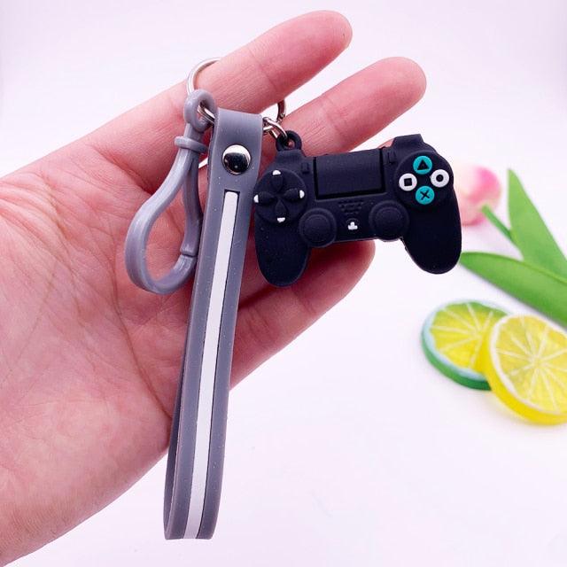 Creative PVC Simulation Joystick Game Machine Handle Keychain Video Game Controller Keychains Game Controller Handle Key Ring Video Game Keychain Pendant For Video Game Party Favors Model Key Chain Pendant Men Women Holder Trinket Gift