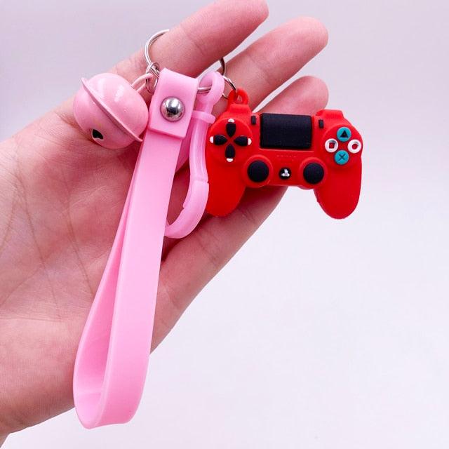 Creative PVC Simulation Joystick Game Machine Handle Keychain Video Game Controller Keychains Game Controller Handle Key Ring Video Game Keychain Pendant For Video Game Party Favors Model Key Chain Pendant Men Women Holder Trinket Gift