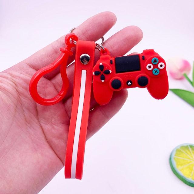 Creative PVC Simulation Joystick Game Machine Handle Keychain Video Game Controller Keychains Game Controller Handle Key Ring Video Game Keychain Pendant For Video Game Party Favors Model Key Chain Pendant Men Women Holder Trinket Gift