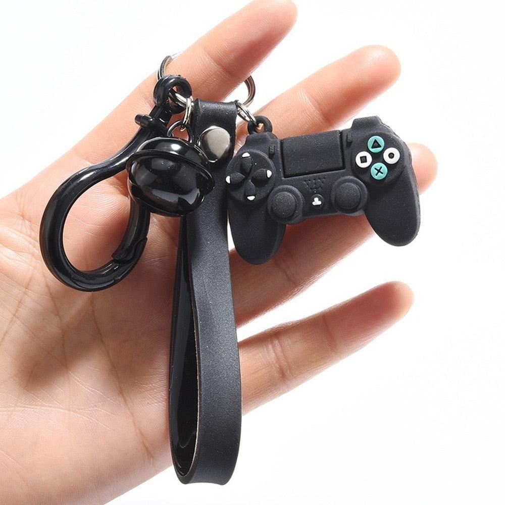 Creative PVC Simulation Joystick Game Machine Handle Keychain Video Game Controller Keychains Game Controller Handle Key Ring Video Game Keychain Pendant For Video Game Party Favors Model Key Chain Pendant Men Women Holder Trinket Gift