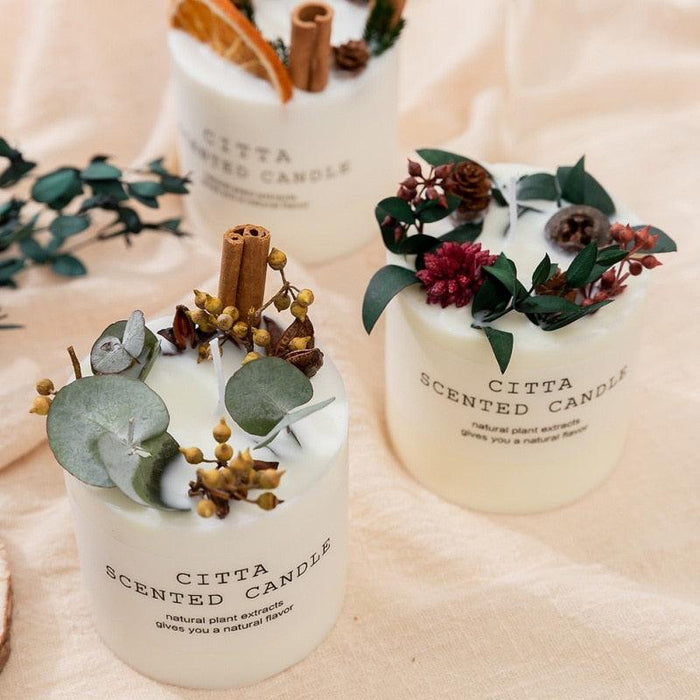 Creative Soy Wax Romantic Aromatherapy Candles Pure Natural Pillar Candles  Pillar Candles Christmas Wedding Party Home Decoration Gift Wedding Party Holders