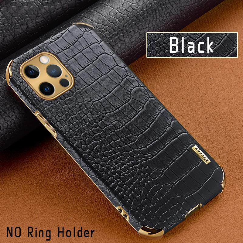 Crocodile Leather Case For iPhone 13 12 Mini Shockproof Magnetic Ring Holder Phone Cover Ultra-thin Soft Crocodile Leather Shockproof Bumper With Ring Bracket Protective Cover for iPhone