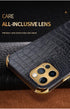 Crocodile Leather Case For iPhone 13 12 Mini Shockproof Magnetic Ring Holder Phone Cover Ultra-thin Soft Crocodile Leather Shockproof Bumper With Ring Bracket Protective Cover for iPhone