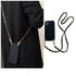 Crossbody Necklace Phone Case for Xiaomi Redmi Note 11 10 9 Pro 11s 10s 9T Mi 11T 10T Strap Leather Bracelet Chain Cover Crossbody Phone Case Black Leather with Gold Chain Unique Design Leather Phone Case