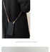 Crossbody Necklace Phone Case for Xiaomi Redmi Note 11 10 9 Pro 11s 10s 9T Mi 11T 10T Strap Leather Bracelet Chain Cover Crossbody Phone Case Black Leather with Gold Chain Unique Design Leather Phone Case