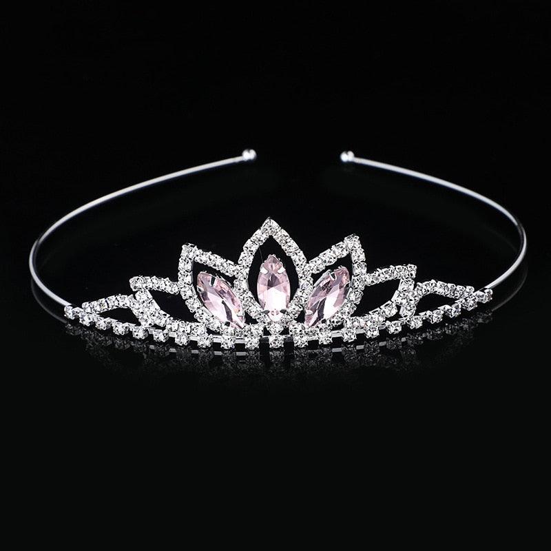 Crystal Glass Crown Headband Children Girl Princess Crown Headdress Wedding Hair Accessories Party Gifts  Wedding Crown Bridal Headwear Princess Girl Woman Rhinestones Crystal Tiaras Gold Bride Crowns