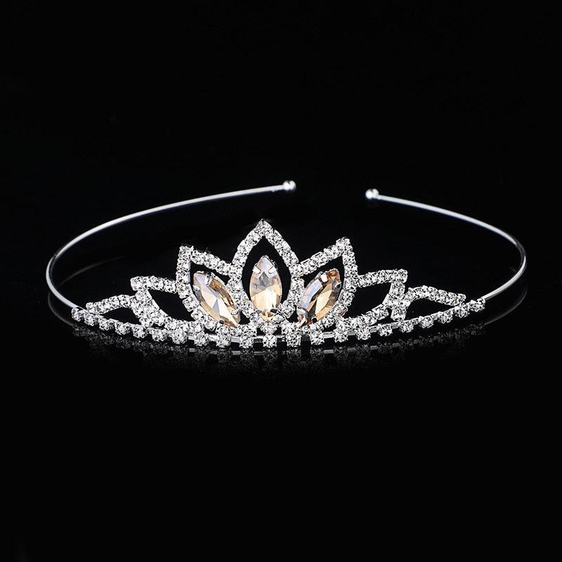 Crystal Glass Crown Headband Children Girl Princess Crown Headdress Wedding Hair Accessories Party Gifts  Wedding Crown Bridal Headwear Princess Girl Woman Rhinestones Crystal Tiaras Gold Bride Crowns