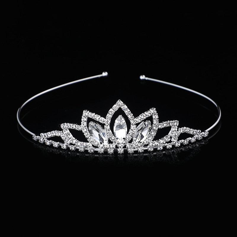 Crystal Glass Crown Headband Children Girl Princess Crown Headdress Wedding Hair Accessories Party Gifts  Wedding Crown Bridal Headwear Princess Girl Woman Rhinestones Crystal Tiaras Gold Bride Crowns