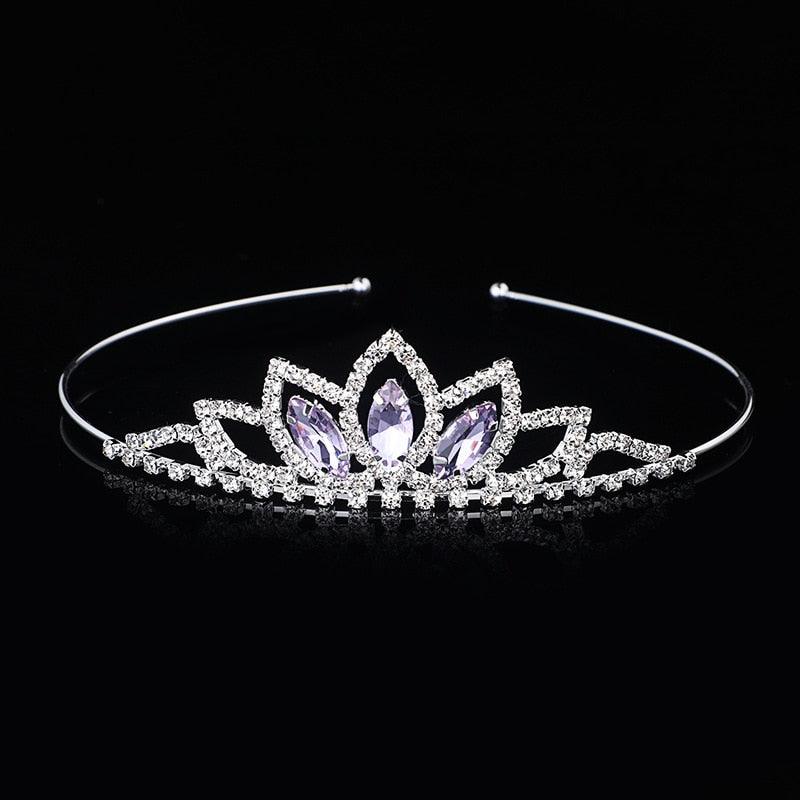 Crystal Glass Crown Headband Children Girl Princess Crown Headdress Wedding Hair Accessories Party Gifts  Wedding Crown Bridal Headwear Princess Girl Woman Rhinestones Crystal Tiaras Gold Bride Crowns