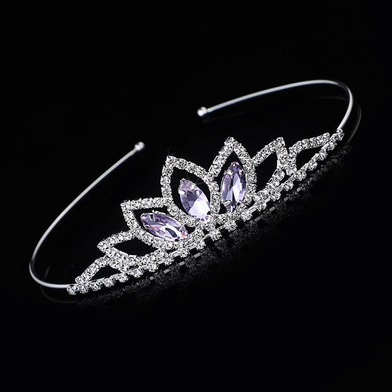 Crystal Glass Crown Headband Children Girl Princess Crown Headdress Wedding Hair Accessories Party Gifts  Wedding Crown Bridal Headwear Princess Girl Woman Rhinestones Crystal Tiaras Gold Bride Crowns