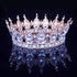 Crystal Queen King Crowns Bridal For Bride Women Headpiece Hair Ornaments Wedding Head Jewelry Accessories Bride Full Crown Pageant Headhand Jewelry Princess Tiara Retro Round Crown Bride Hair Accessories For Women