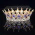 Crystal Queen King Crowns Bridal For Bride Women Headpiece Hair Ornaments Wedding Head Jewelry Accessories Bride Full Crown Pageant Headhand Jewelry Princess Tiara Retro Round Crown Bride Hair Accessories For Women