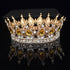 Crystal Queen King Crowns Bridal For Bride Women Headpiece Hair Ornaments Wedding Head Jewelry Accessories Bride Full Crown Pageant Headhand Jewelry Princess Tiara Retro Round Crown Bride Hair Accessories For Women