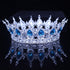 Crystal Queen King Crowns Bridal For Bride Women Headpiece Hair Ornaments Wedding Head Jewelry Accessories Bride Full Crown Pageant Headhand Jewelry Princess Tiara Retro Round Crown Bride Hair Accessories For Women