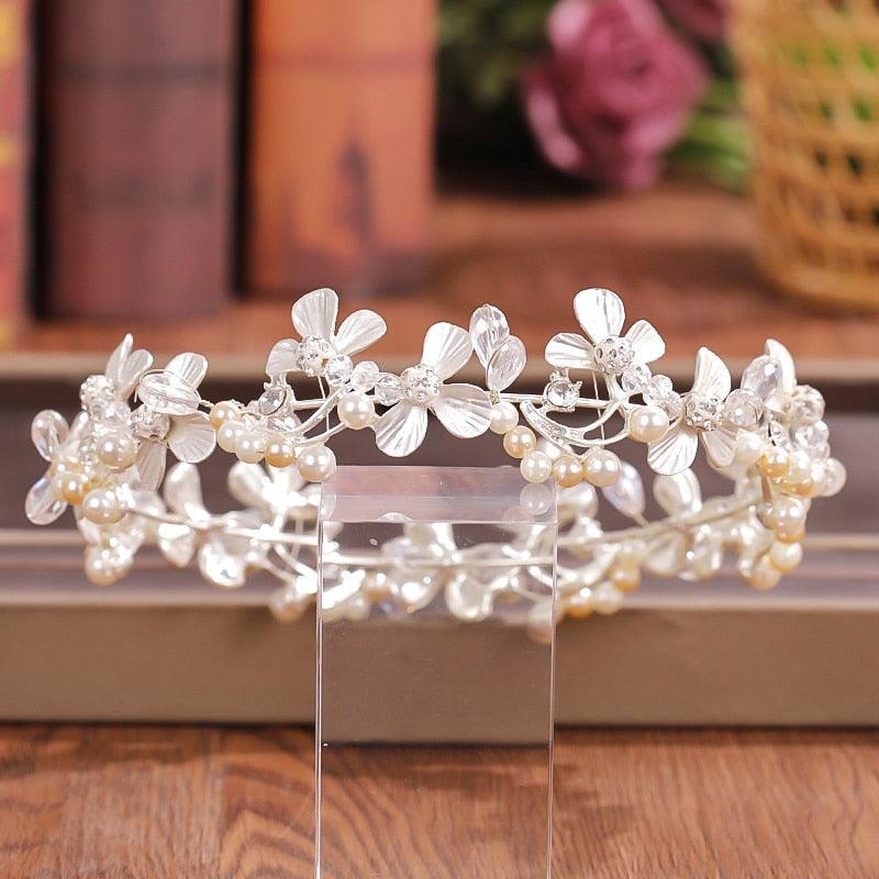 Crystal Rhinestone Round Crown Tiara Hair Jewelry Wedding Hair Accessories Bridal Hair Jewelry Queen Party Crown And Tiaras Gift Gold Crowns For Women Crowns And Tiaras Hair Accessories For Wedding Prom Bridal Party