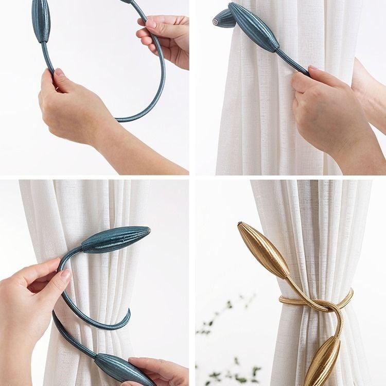 Curtain Tieback High Quality Holder Hook Buckle Clip Polyester Pretty And Fashion Decorative Home Accessories Curtain Tiebacks Clips Creative Window Drape Twist Tie Backs European Style Custom Made Curtain Holders Decorative 57cm