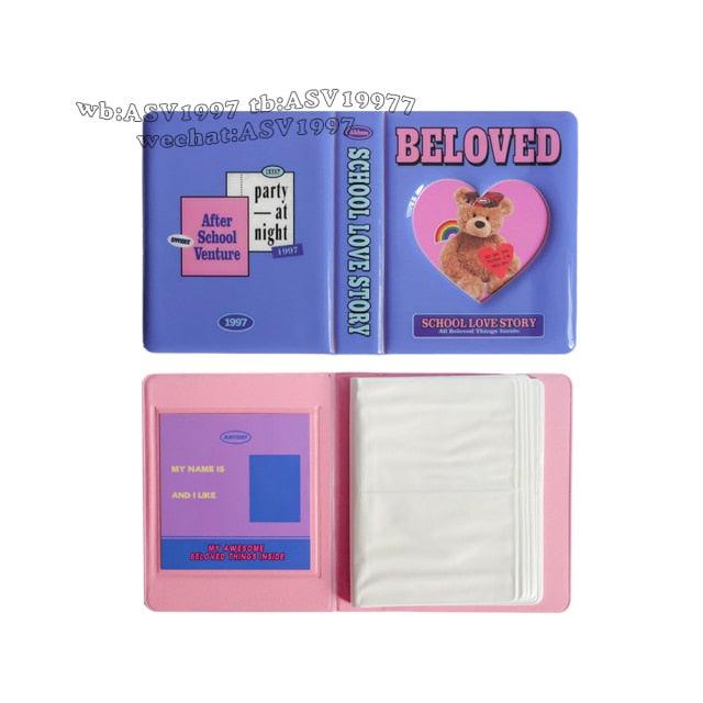 Custom 64 Card Photo Album Mini Collect Book 3 Inch For Polaroid Photo Card Photocard Ring Binder Cover Refillable Notebook Photo Album