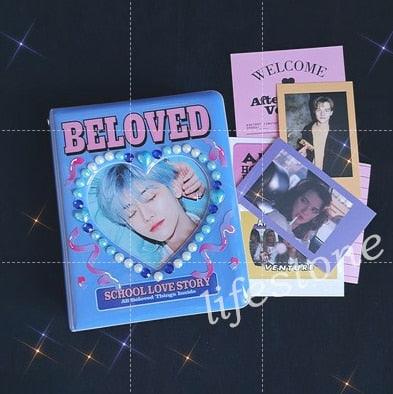 Custom 64 Card Photo Album Mini Collect Book 3 Inch For Polaroid Photo Card Photocard Ring Binder Cover Refillable Notebook Photo Album