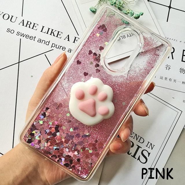 Cute 3D Squishy Cat Case For Xiaomi Redmi 5 plus 4X 8A 9A 9C 10T Luxury Glitter Quicksand Phone Case Redmi Note 5 9 Pro 5A Prime ,3D Shiny Quicksand Moving Bling Glitter Liquid Sparkle Flowing Soft Silicone Bumper Mirror Back Protective Case