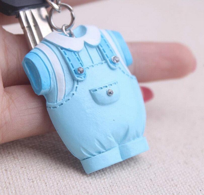 Cute Baby Boy Girl Clothes Key Chain Present Keychains Baby Shower Favors Birthday Party Supplies Key Chain Accessories For Wedding Gift