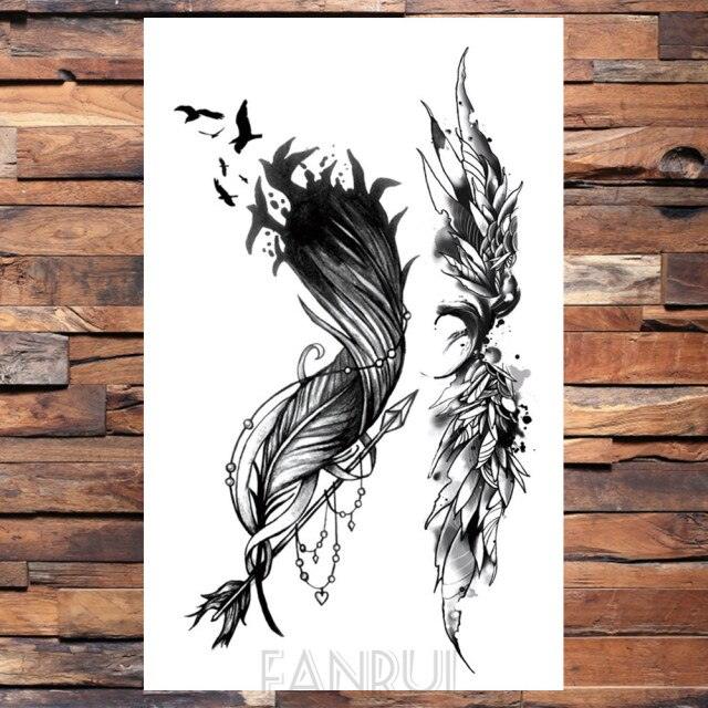 Cute Black Birds Temporary Waterproof Stickers Tattoo Flower Body Elegant Bird Butterfly Style For Womens - STEVVEX Beauty - 103, Animal Tattoo, Arm Tattoo, Back Tattoo, Beauty, Big Flowers Tattoo, Big Tattoo, Bird Tattoo, Black Tattoos, Body Tattoo, Butterfly Tattoo, Colorful Tattoo, Fashion Tattoo, Feather Tattoo, Flower Tattoo, Girls Tattoo, Leg Tattoo, Luxury Tattoo, Small Tattoo, Stylish Tattoo, Tattoo, Tiger Tattoo, Waterproof Tattoo, Women Tattoo - Stevvex.com